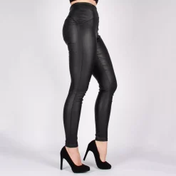 JEANS Housut></noscript>Naumy Coated stretch-housut musta