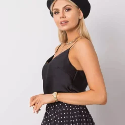 JEANS Lyhythihaiset Paidat Ja Topit></noscript>Och Bella Adelina satiinitoppi musta