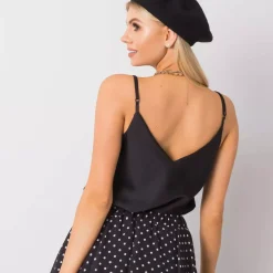 JEANS Lyhythihaiset Paidat Ja Topit></noscript>Och Bella Adelina satiinitoppi musta