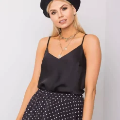 JEANS Lyhythihaiset Paidat Ja Topit></noscript>Och Bella Adelina satiinitoppi musta