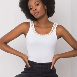 JEANS Lyhythihaiset Paidat Ja Topit>Och Bella Jaylee ribbitoppi valkoinen