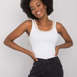 JEANS Lyhythihaiset Paidat Ja Topit>Och Bella Jaylee ribbitoppi valkoinen
