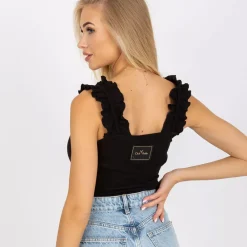 JEANS Lyhythihaiset Paidat Ja Topit>Och Bella Jetta ribbitoppi musta