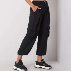 JEANS Housut></noscript>Och Bella Lorrita reisitaskuhousut musta