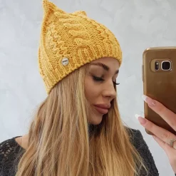 JEANS Talvipäähineet></noscript>Oliwier Rabbid fleecevuorattu pipo mustard