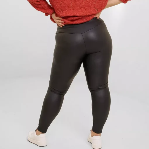 JEANS Leggingsit>Oraije Paris Thermo leatherlook leggingsit musta