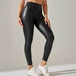 JEANS Leggingsit></noscript>Otos Leatherlook leggingsit musta