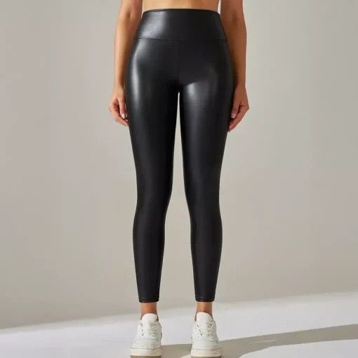 JEANS Leggingsit>Otos Leatherlook leggingsit musta