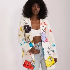 JEANS Takit>Pammy Clouds kuvioitu bleiseri luonnonvalkoinen