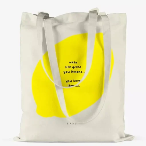 JEANS Elämäntapa Ja Lahjat>Puuvillainen kestokassi You Have Lemons