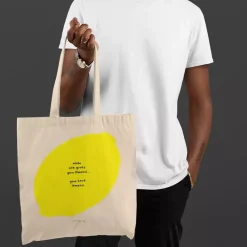 JEANS Elämäntapa Ja Lahjat>Puuvillainen kestokassi You Have Lemons