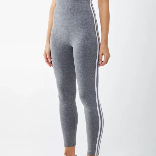 JEANS Leggingsit>Qed LDN Tea Thermo leggingsit meleerattu harmaa
