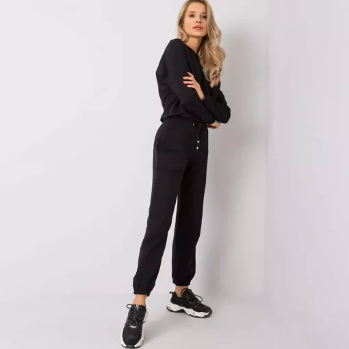 JEANS Housut>Rue Paris Agueda collegehousut musta