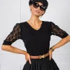 JEANS Lyhythihaiset Paidat Ja Topit>Rue Paris Angel Lace paita musta