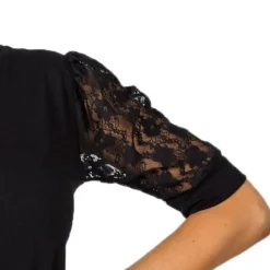 JEANS Lyhythihaiset Paidat Ja Topit></noscript>Rue Paris Angel Lace paita musta