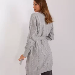 JEANS Neuleet>Rue Paris Bella neuletakki vyöllä harmaa