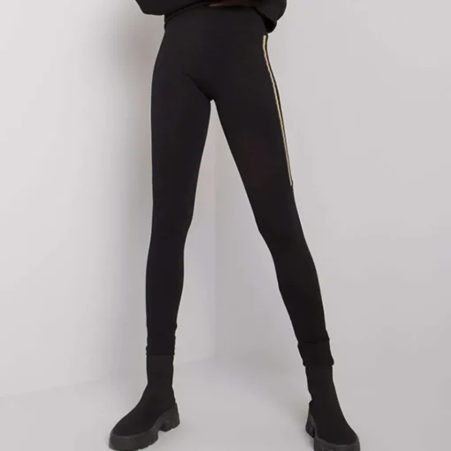 JEANS Leggingsit>Rue Paris Bruna leggingsit musta/kulta