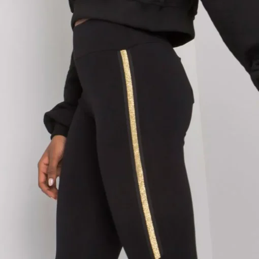 JEANS Leggingsit>Rue Paris Bruna leggingsit musta/kulta