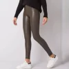 JEANS Leggingsit>Rue Paris Bryan thermo leatherlook leggingsit t.khaki