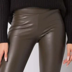 JEANS Leggingsit></noscript>Rue Paris Bryan thermo leatherlook leggingsit t.khaki