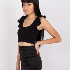 JEANS Lyhythihaiset Paidat Ja Topit></noscript>Rue Paris Camilla ribbitoppi musta