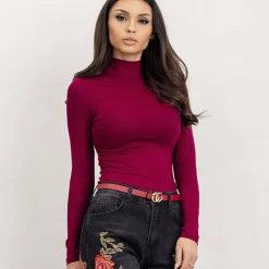 JEANS Pitkähihaiset Paidat>Rue Paris Cassies poolopaita burgundi