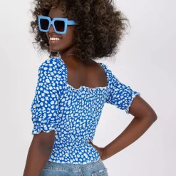 JEANS Lyhythihaiset Paidat Ja Topit>Rue Paris Daisy toppi sininen