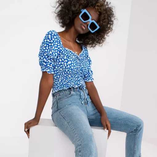 JEANS Lyhythihaiset Paidat Ja Topit>Rue Paris Daisy toppi sininen