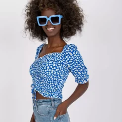 JEANS Lyhythihaiset Paidat Ja Topit></noscript>Rue Paris Daisy toppi sininen