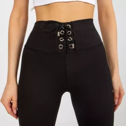 JEANS Leggingsit></noscript>Rue Paris Deja ribbileggingsit musta