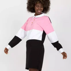 JEANS Minimekot></noscript>Rue Paris Diana raidallinen trikoomekko pinkki