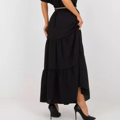 JEANS Hameet></noscript>Rue Paris Emmely maksihame vyöllä musta