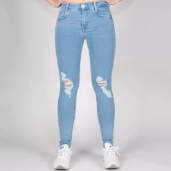 JEANS Farkut>Rue Paris Maddie stretchfarkut vaaleansininen