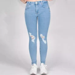 JEANS Farkut>Rue Paris Maddie stretchfarkut vaaleansininen
