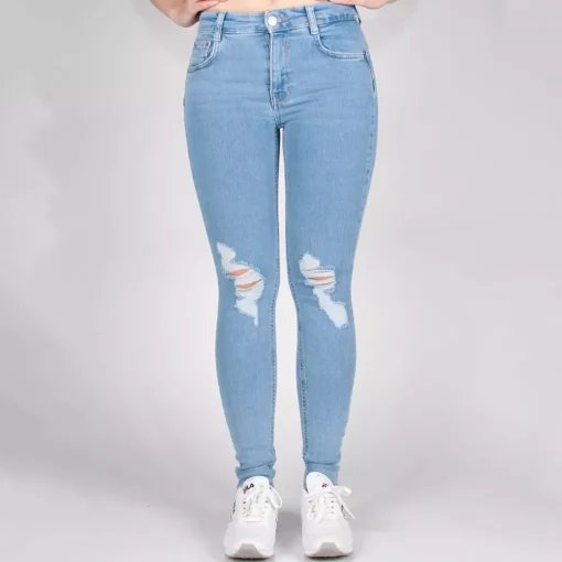 JEANS Farkut>Rue Paris Maddie stretchfarkut vaaleansininen