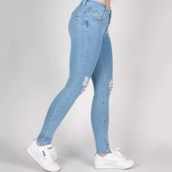 JEANS Farkut></noscript>Rue Paris Maddie stretchfarkut vaaleansininen