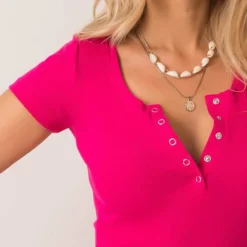 JEANS Minimekot></noscript>Rue Paris Netrice ribbimekko fuksia