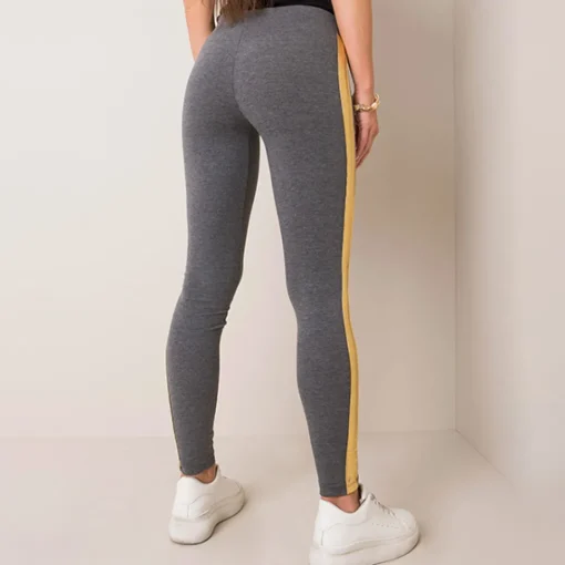 JEANS Leggingsit>Rue Paris Rissa leggingsit tummanharmaa/kulta