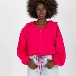 JEANS Hupparit>Rue Paris Rubie Crop huppari fuksia