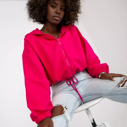 JEANS Hupparit>Rue Paris Rubie Crop huppari fuksia