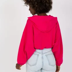 JEANS Hupparit></noscript>Rue Paris Rubie Crop huppari fuksia