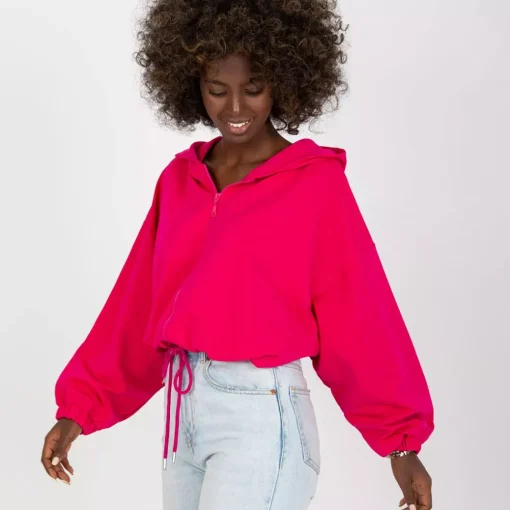 JEANS Hupparit>Rue Paris Rubie Crop huppari fuksia