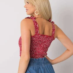 JEANS Lyhythihaiset Paidat Ja Topit></noscript>Rue Paris Thalia toppi punainen/kuvioitu