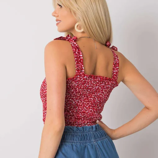 JEANS Lyhythihaiset Paidat Ja Topit>Rue Paris Thalia toppi punainen/kuvioitu