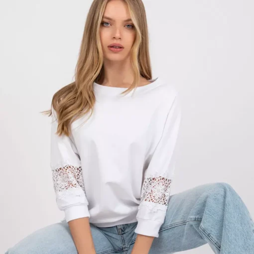JEANS Pitkähihaiset Paidat>Rue Paris Torino trikoopaita valkoinen