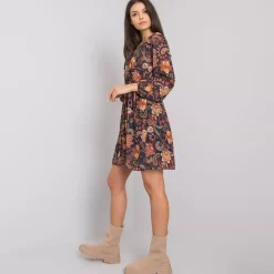 JEANS Minimekot></noscript>Rue Paris Yanika kukkamekko navy