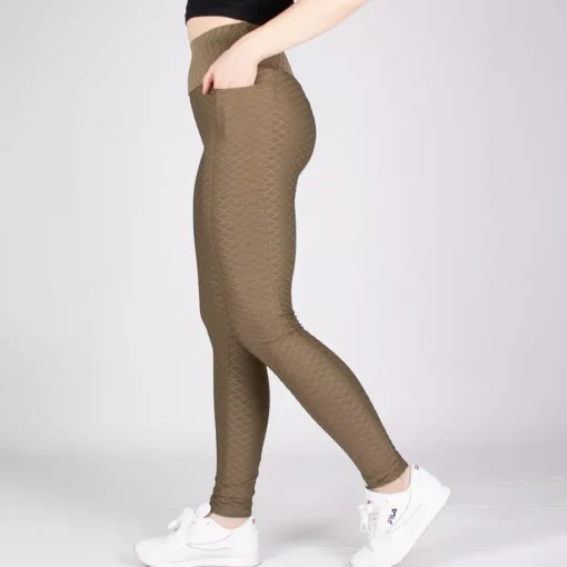 JEANS Leggingsit>ShoSho Diamond Honeycomb leggingsit khaki
