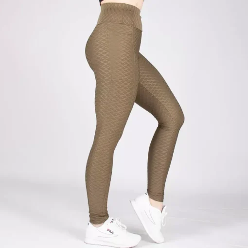 JEANS Leggingsit>ShoSho Diamond Honeycomb leggingsit khaki
