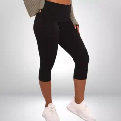 JEANS Shortsit Ja Caprit>ShoSho Fold Over Yoga caprihousut