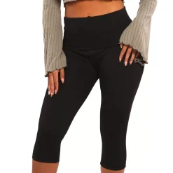 JEANS Shortsit Ja Caprit>ShoSho Fold Over Yoga caprihousut